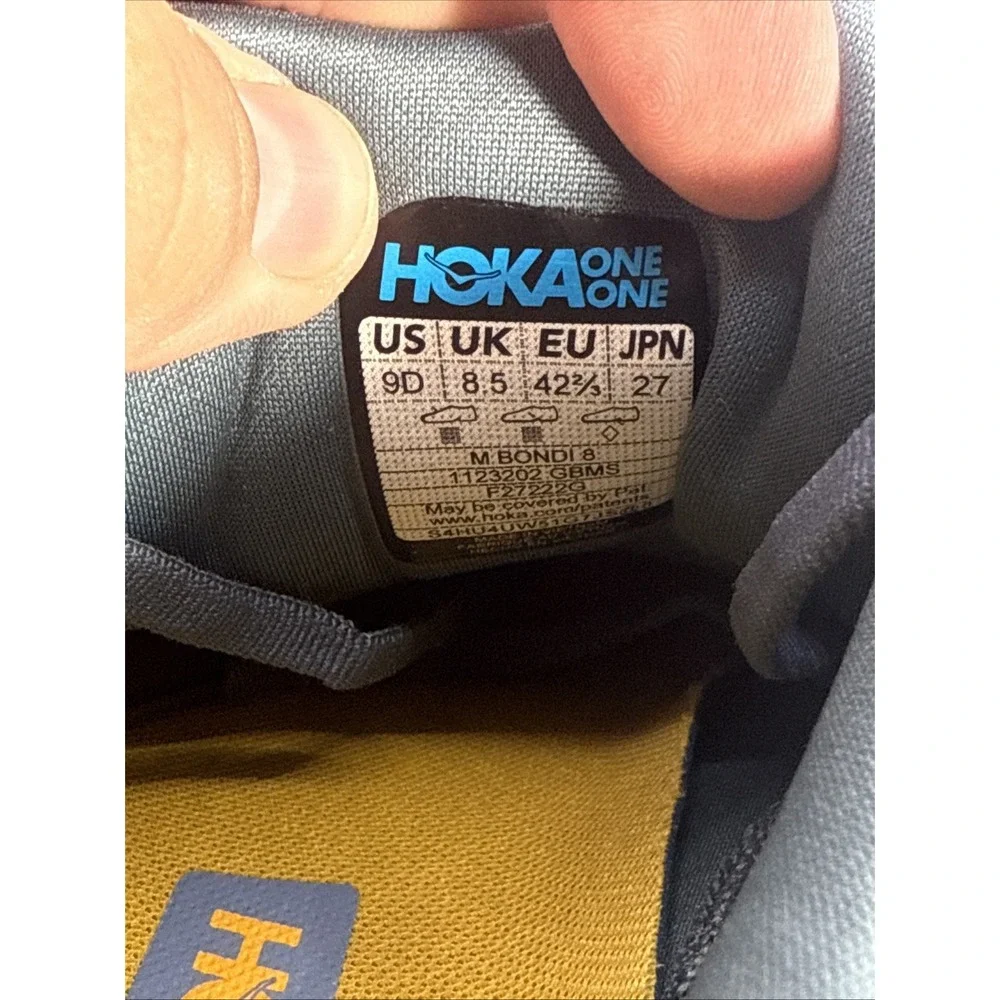 Hoka Bondi 8 Mens Running Shoes Goblin Blue 1123202 GBMS Size 9D Sneaker